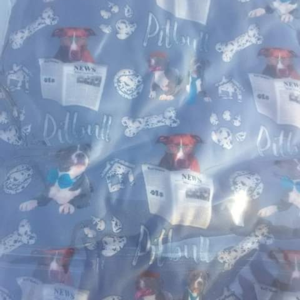 Pitbulls with newspapers OS legging